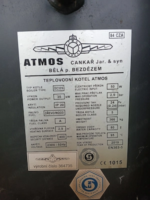 Se vinde Centrala termica Atmos 35kw cu gazeificare  - imagine 2