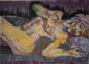 Tablou nud "Femeia in nisip" de vanzare