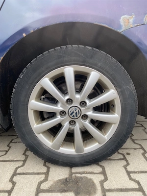 Jante gama VAG 5x112 cauciucuri de iarnă noi - imagine 2