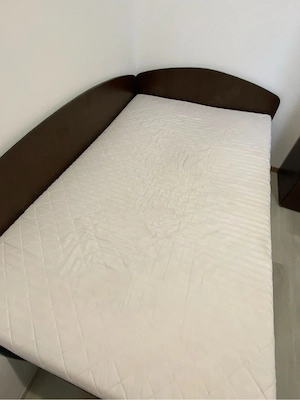 Pat de o persoana cu saltea si lada depozitare  - imagine 3