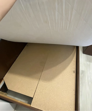 Pat de o persoana cu saltea si lada depozitare  - imagine 2