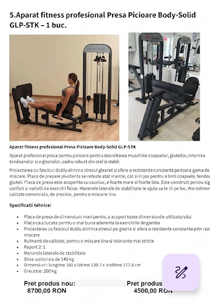 Aparate Fitness Profesionale  - imagine 2