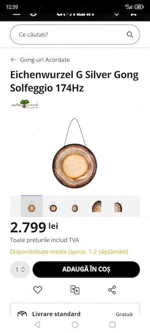 Gonguri cu diferite frecvențe 