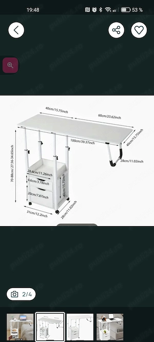 Vând Măsuță pentru pat  - imagine 2
