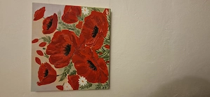 Tablou maci rosii,dim 40cm x 45 cm