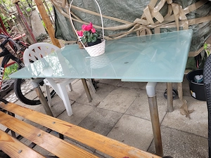 Masă sticlă interior sau terasă 