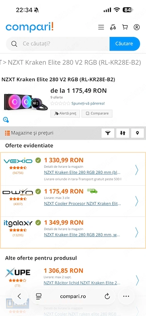 Răcitor lichid NZXT Kraken Elite 280 V2 RGB 280 mm , nou , cutie sigilata - imagine 5