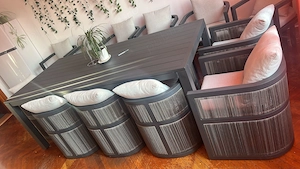 Set 1 masa + 6 scaune de gradina