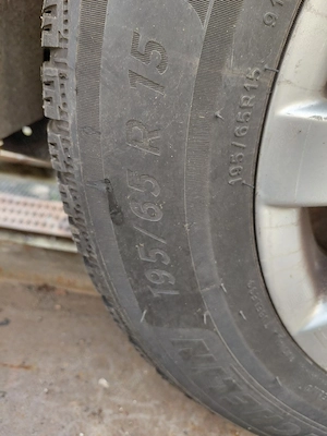 Roti aliaj vw 195 65 15 5x112 cu an̈velope Michelin Alpin 6 - imagine 2