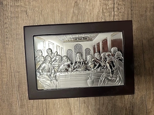 Icoană argintată Slevori -  "Cina cea de taina" 22x15