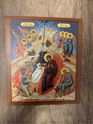 Icoană Nașterea Domnului 22x26 cm, Sofrino Rusia, relief, noua