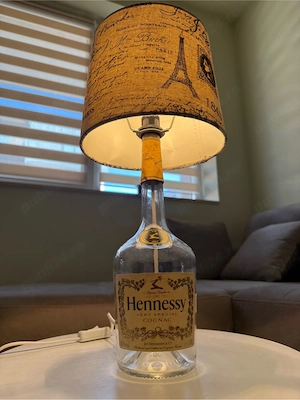Lampă handmade din sticlă Hennessy    - imagine 2