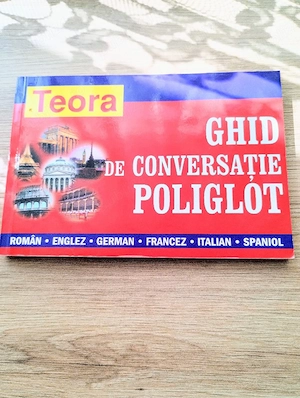 Carte nouă Ghid de conversație poliglot român englez german francez italian spaniol