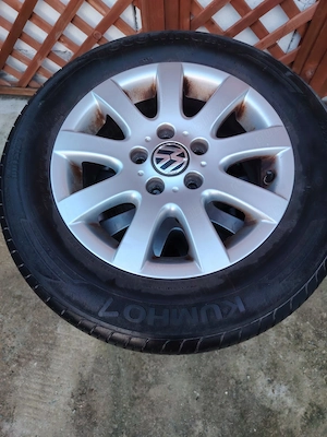 Jante Magneziu 5/112/15 plus cauciucuri de vara 195/65/15 - imagine 5