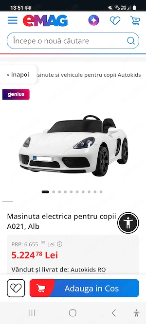 Masina copii Porsche Electric 2018