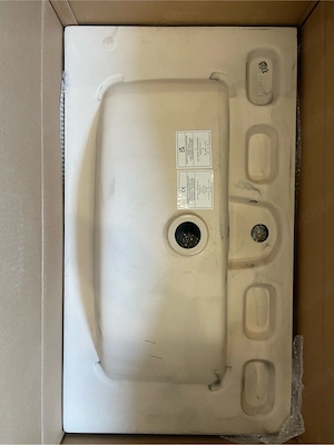 Lavoar pe blat GOODHOME Nira, ceramica, 80.4 x 45.4 cm, negru mat