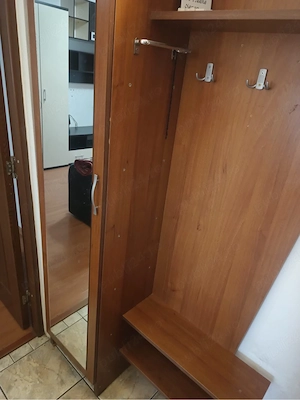 mobila hol dulap cu oglinda si cuier 