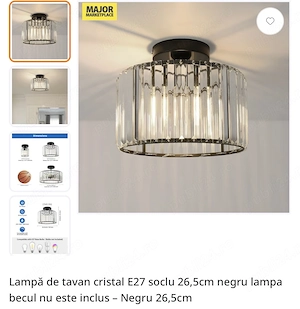 Vand lampa de tavan de cristal diametru 30cm