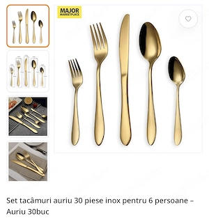 Vand set de tacamuri aurii