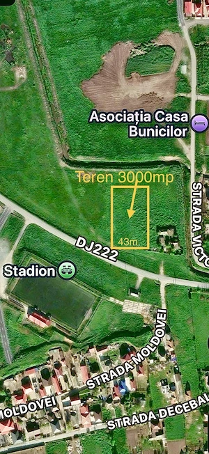 Teren intravilan Mihail Kogalniceanu Constanta 3000 mp