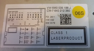 radio auto OEM pt auto VW