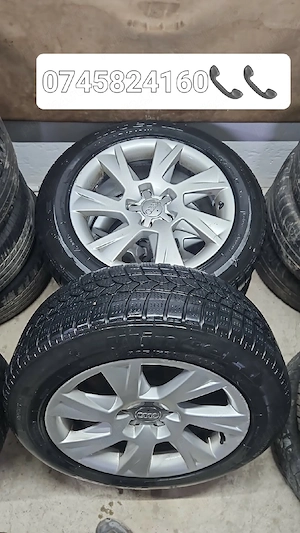 Jante r 17 audi 5x112 anvelope 225 55 r 17 70%profil ET 28. In stare buna nu au defecte.   - imagine 2