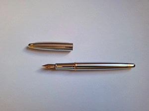 Stilou X-Pen argintiu cu accente aurii - imagine 3