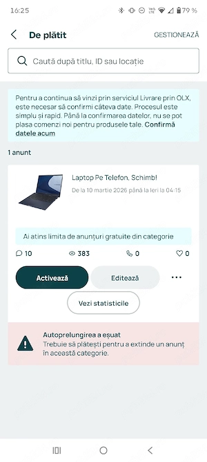 Schimb, laptop pe telefon!