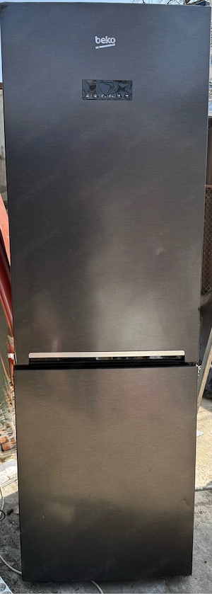 Combina frigorifica BEKO RCSA406K40XBN, 386 l, H 202.5 cm, Clasa E, argintiu