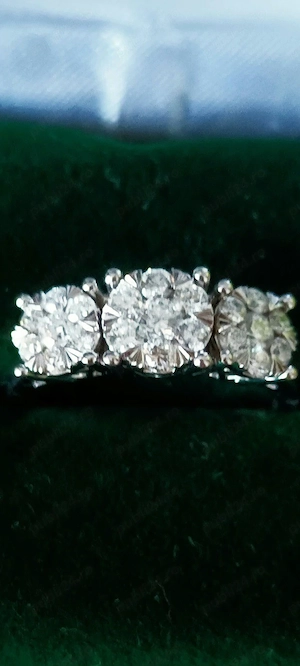 Inel aur alb cu diamante