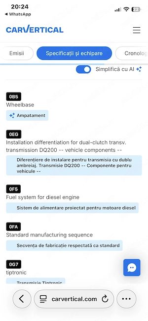 Autoturism Audi A4 B7 8EC 102 CP benzină fabricat 2007 înmatriculat 2009 în România
