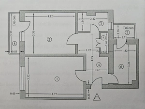 Apartament Negru Voda, Spitalul Militar Pitesti - Etaj 2, Confort 1, Decomandat - imagine 10