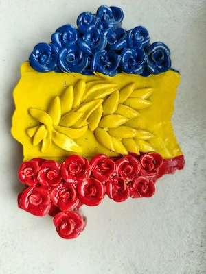  Magnet de frigider - Romania Harta tricolor 