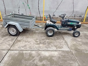 Tractor de tuns iarba + remorcă, funcțional – 1300€ - imagine 3