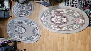 covoare mochete gri diferite dimensiuni la set