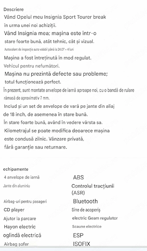 opel insignia CDTI 4 4 sport Tourer Break - imagine 5