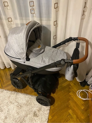 Cărucior Krausman 2 în 1 COMPLET   stare foarte bună, roți mari, ușor de pliat