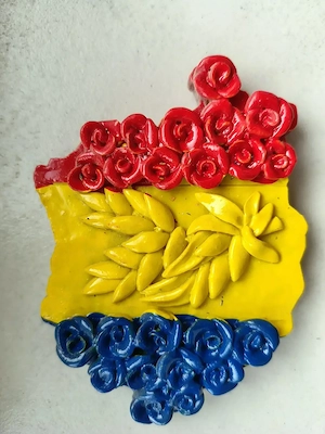  Magnet de frigider - Romania Harta tricolor 