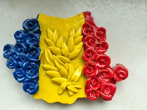  Magnet de frigider - Romania Harta tricolor 