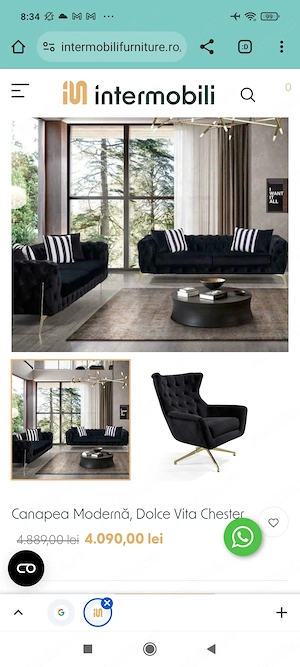 Oxazie urgent canapea premium catifea tip piele intoarsa DV chesterfield cadou perne ikea