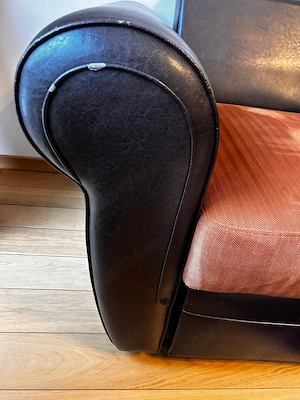 Mobexpert -Colțar extensibil 3 locuri + Canapea 2 locuri + taburet   stare bună - imagine 5