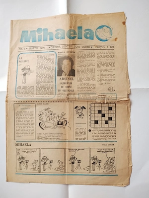 235. Gazeta pentru copii Mihaela, nr. 1, martie 1990, editata de Nell Cobar 