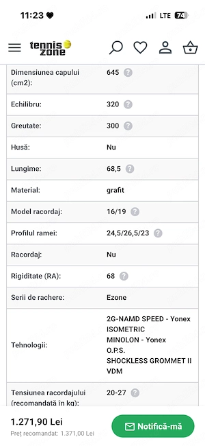 Rachete Yonex Enzone - imagine 3