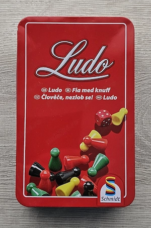 Joc Ludo sau "Nu te supăra, frate"   set incomplet în cutie metalică - imagine 2