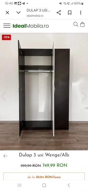 Dulap doar ca are oglinda pe mijloc