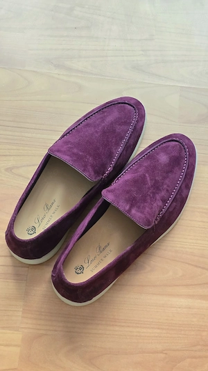 Mocasini tip Loro Piana Summer Walk bordo piele întoarsă