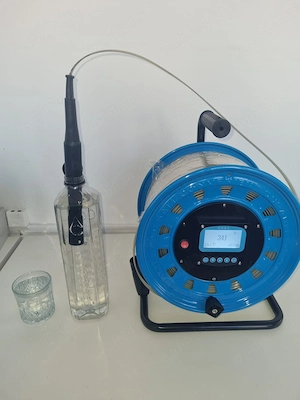 Aparat profesional testare apă cu sondă submersibilă și cablu pe tambur | Conductivitate + temperatu - imagine 5