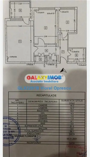 Apartament 2 camere, decomandat, renovat, vedere Parc IOR, Titan