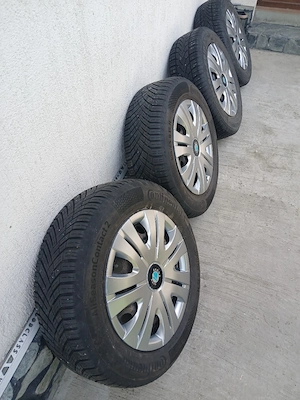 Anvelope noi iarna cu jante cu tot cu capace  originale skoda - imagine 2