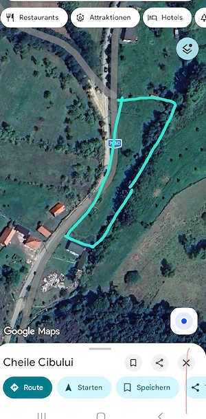 Teren 3100 mp la asfalt + râu | Cheile Cibului | ideal cabane   investiție